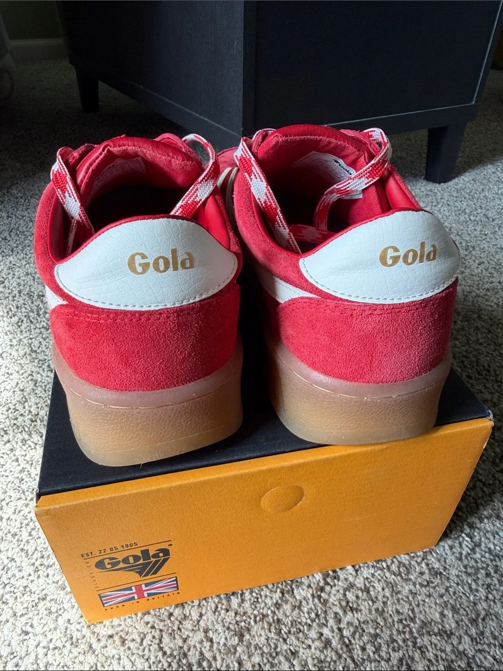 Gola Red Suede Sneakers
